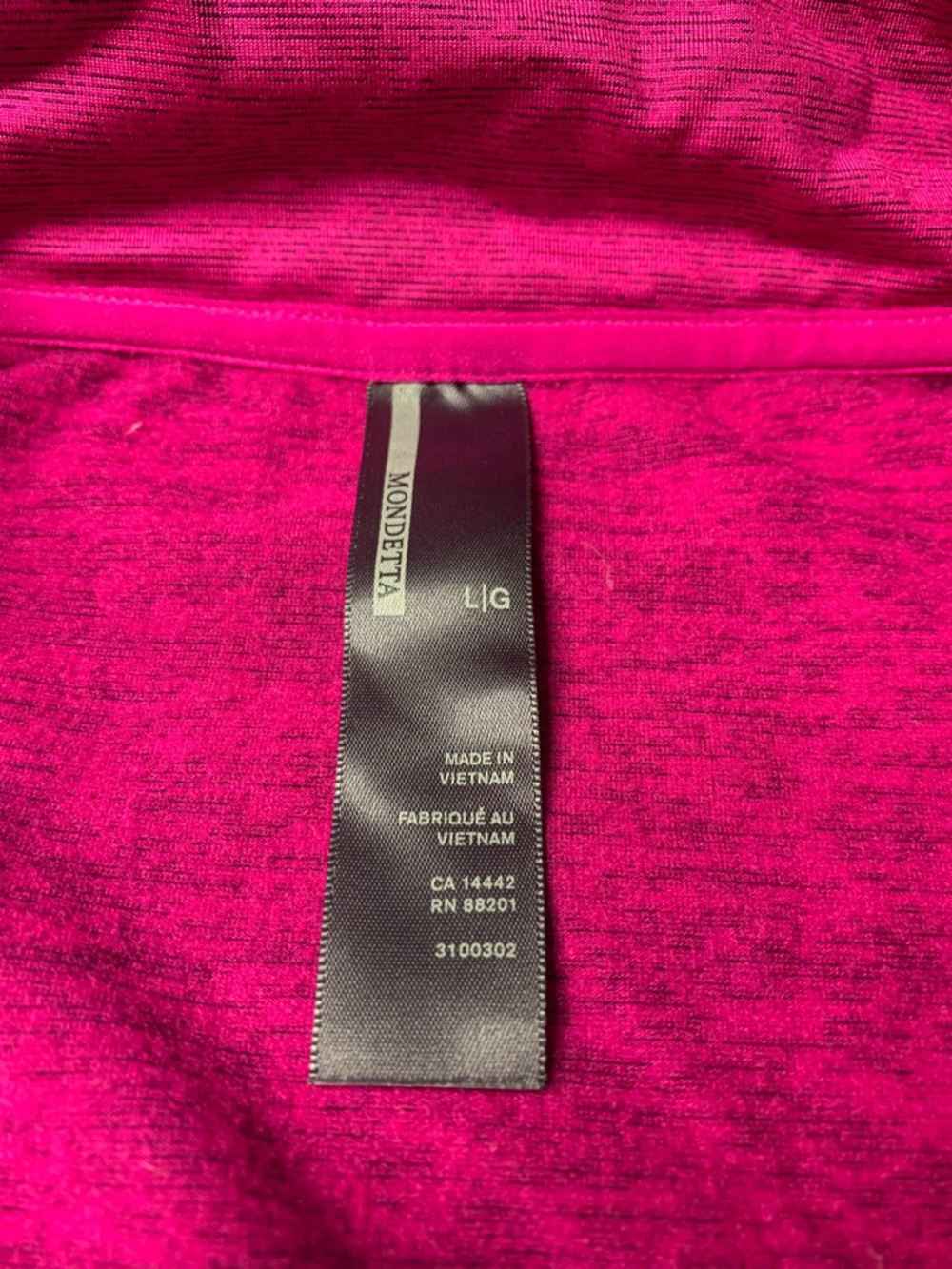 Mondetta Performance Full-Zip Jacket - Magenta Heather Large - Picture 4 of 8
